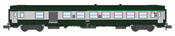 French SNCF Coach Class UIC CAR B5D Green/Grey White and Corail Logo Era V